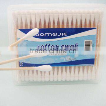 Hebei Aomeijie Wood Stick Cotton Buds Sterile Makeup Cotton Swabs