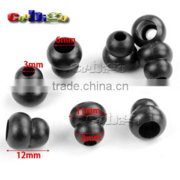 1/8"(3.7mm) Hole Gourd Bell Stopper Plastic Cord End For Paracord Sportwear Accessories #FLS171-B