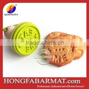 bake ware food grade silicon custoized cookie stamp