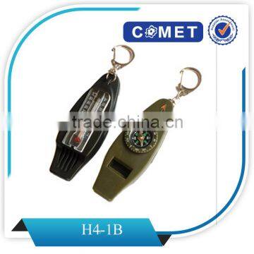 good quality mini plastic whistle compass thermometer whistle compass magnifier