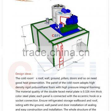 2 pieces 10 tons flake ice plant on Mladivies Island Ice Flake Machine fishery