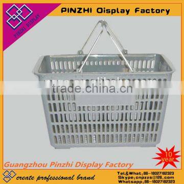Plastic Shopping Basket With Wheels /shopping Rolling Basket With Wheels