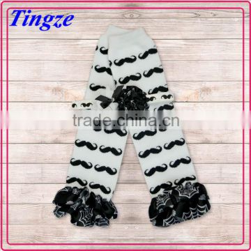 Fashion Children Accessory Cute Print Baby Leg Warmers/Leggings/Socks With Matching Headband Knitted Leg Warmers Set