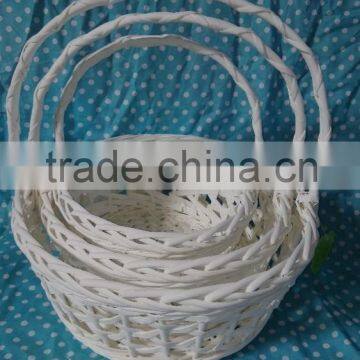 wholesale stylish willow flower basket gift basket