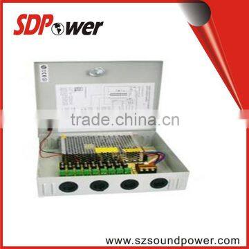 9ch output UPS power supply with lED indicaters 12v 10a for cctv seciurity system