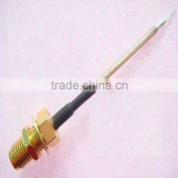 Factory Supplier 25cm Length Cable , Pigtail CRC9 To MMCX Cable , RF Pigtail Cable With SMA Female Connector