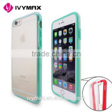 Promotion new crystal bumper series clear impact-resisistant case cover with a hard back for apple iphone 6