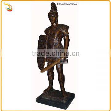 Ancient Bronze Soldier Statue Metal Cast Knight Bronze Statue photo-2