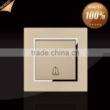 2015 New BS standard Hotel design 1 gang 2way electric doorbell wall switch