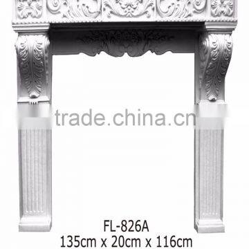 Polystyrene High Quality Beautiful PU Decorative White Marble Fireplace/freestanding Nero Marquina Marble Fireplace photo-2