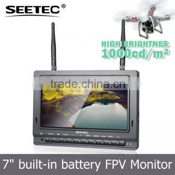 SEETEC 7 inch rc model plane monitor portable and small wireless video audio input ultralight helicopter