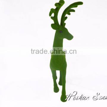 Home decoration hand made animal artificial green moss elk for holiday celebrate