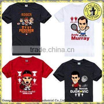 Guangzhou wholesale round neck plain t-shirt cartoon commemorative short-sleeved cotton T-shirt