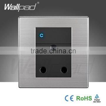 2015 Hot Sale Wallpad Push Button Random Click Switch 15A 110~250V LED Indicator Luxury UK Wall Light Switch Panel 1 Gang 3 Pin