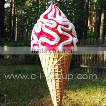 Ice cream shop decoration/ Fibreglass Ice cream Cone decoration for Shop advertising/Ice cream shop decoration