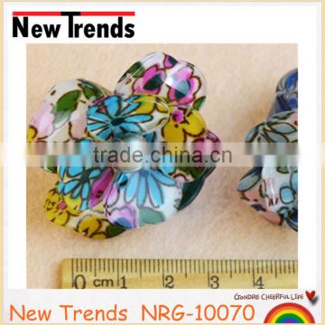 Colorful flower rings jewelry custom design for women