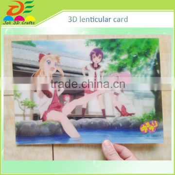 custom made premium items 3d lenticular flip card for promotion