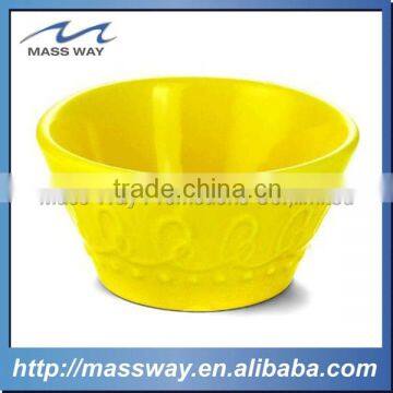 large cartoon Kids Yellow Plastic serving salad Melamine mixing bowl