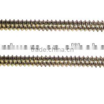 Yellow galvanized six-lobe self tapping mounting screws