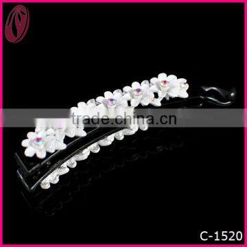 America fashionable elegant rhinestone hair accessories banana hair clips