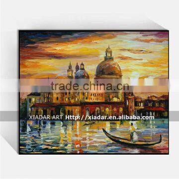 Hand painted venice street scene oil painting Scenery oil painting