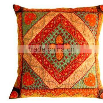 RTHCC-16 Hand Kantha Stitching Patchwork Latest Gujarati Designer cushion covers home Furnishing Manufacturer and Exporter