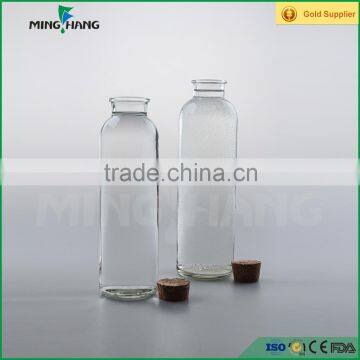 350ml/500ml Clear Drinking Glass Bottle,juice Bottle With Cork photo-2