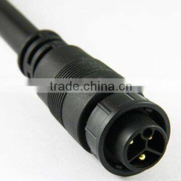Middle 3 pin electric wiring molex cable bulkhead waterproof connector