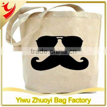 Funny Canvas Tote Shopping Bag With Sunglass Mustache Man