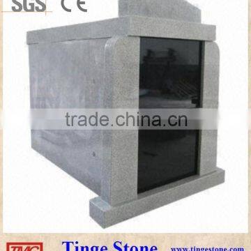 Granite mausoleum designs 6 feet tall roof