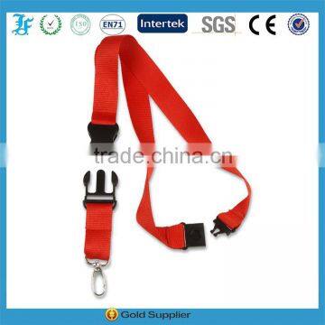 Polyester imprinted lanyard with safety breakaway buckles free sample