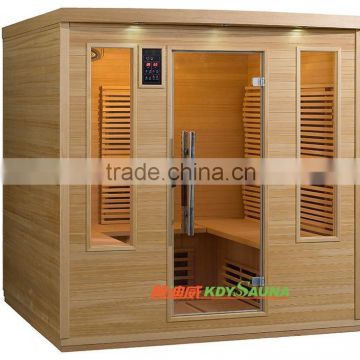 6 person Far Infared Sauna Room with Low EMF carbon heater KD-5006D-1