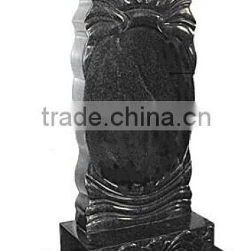 European style cheap shanxi black funeral tombstone