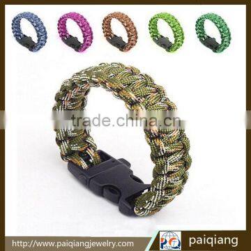 2015 latest design hot sales handmade paracord survival bracelet