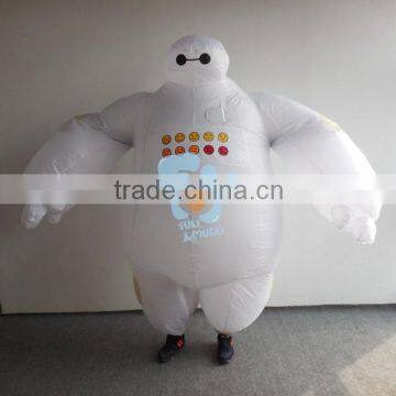 white inflatable robot baymax mascot costume