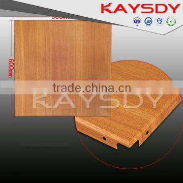 wooden grain factory price clip-in square aluminium ceiling tiles