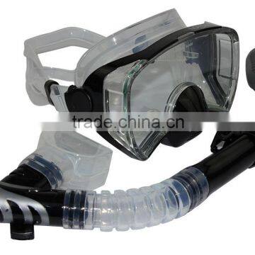 Tempered glasses diving mask full dry snorkel set diving equipment gear water sports equipment