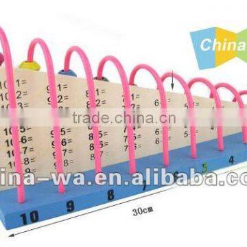 wood teaching abacus math toy for children