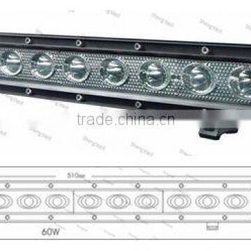 20" 60W CREE LED light bar Single Row IP67 9--32V wholsale 1year warranty led light bar CREE 20" single row led bull bar light