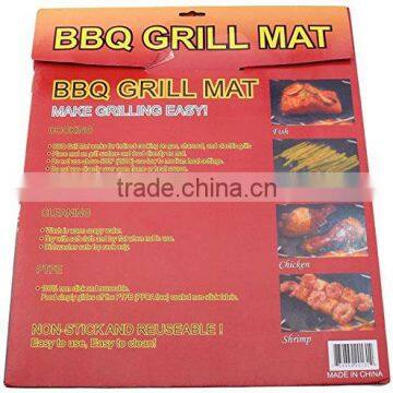 Premium Non-stick & Reusable BBQ Grill Mat /Grilling Sheet - PFOA-FREE PTFE 13"x15.75" set of 2