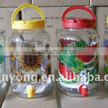 glass sun tea jar