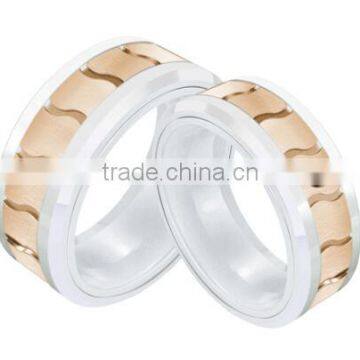 New product 2014, stainless steel finger ring, White Zirconia Ceramic Ring, stainless steel rings