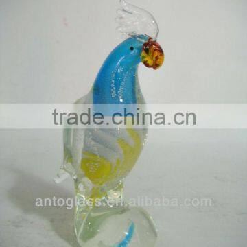 glass multicolor bird