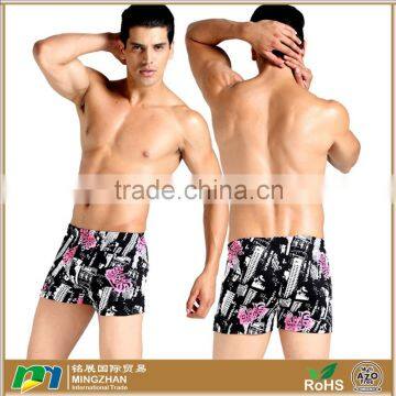 Summer Printed Soft Cozy Spandex Nylon Beach Shorts Swimwear For Men