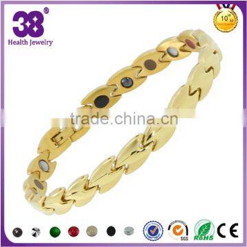 Discount Prices wedding Bracelet with power magnet Full gold Bracelet
