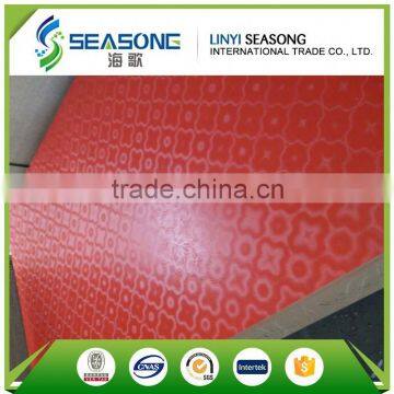 Red orange laminated melamine mdf