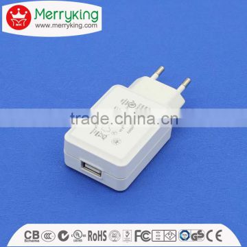 promotional price wall mount eu power adapter usb 5v 2a adaptor with CE/GS/CB