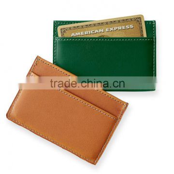 Leather slim credit card case