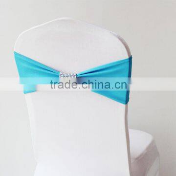 Hot Sale Wedding Decoration/Spandex Lycra Chair Cover Band With Mesh Buckle/Rhinestone Buckle