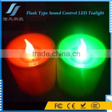 Sound Control Battery Operated Flameless LED Flicker Candles photo-2